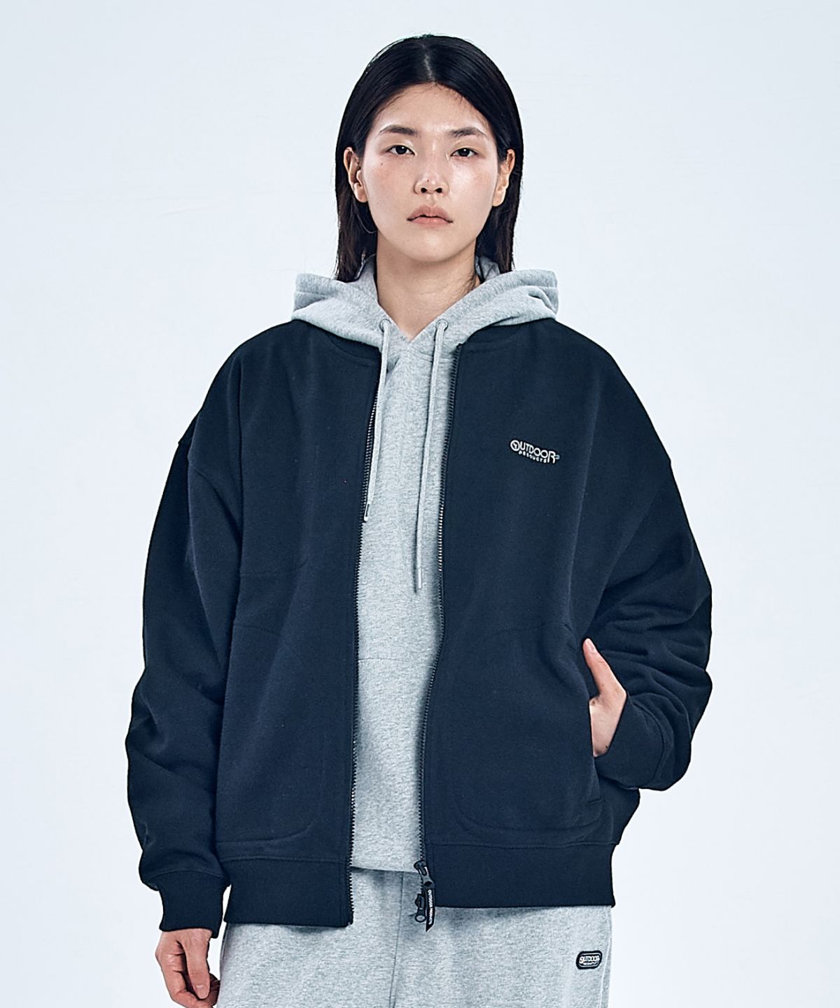 아웃도어 프로덕츠(OUTDOOR PRODUCTS) 바시티 스웻 재킷 (블랙)