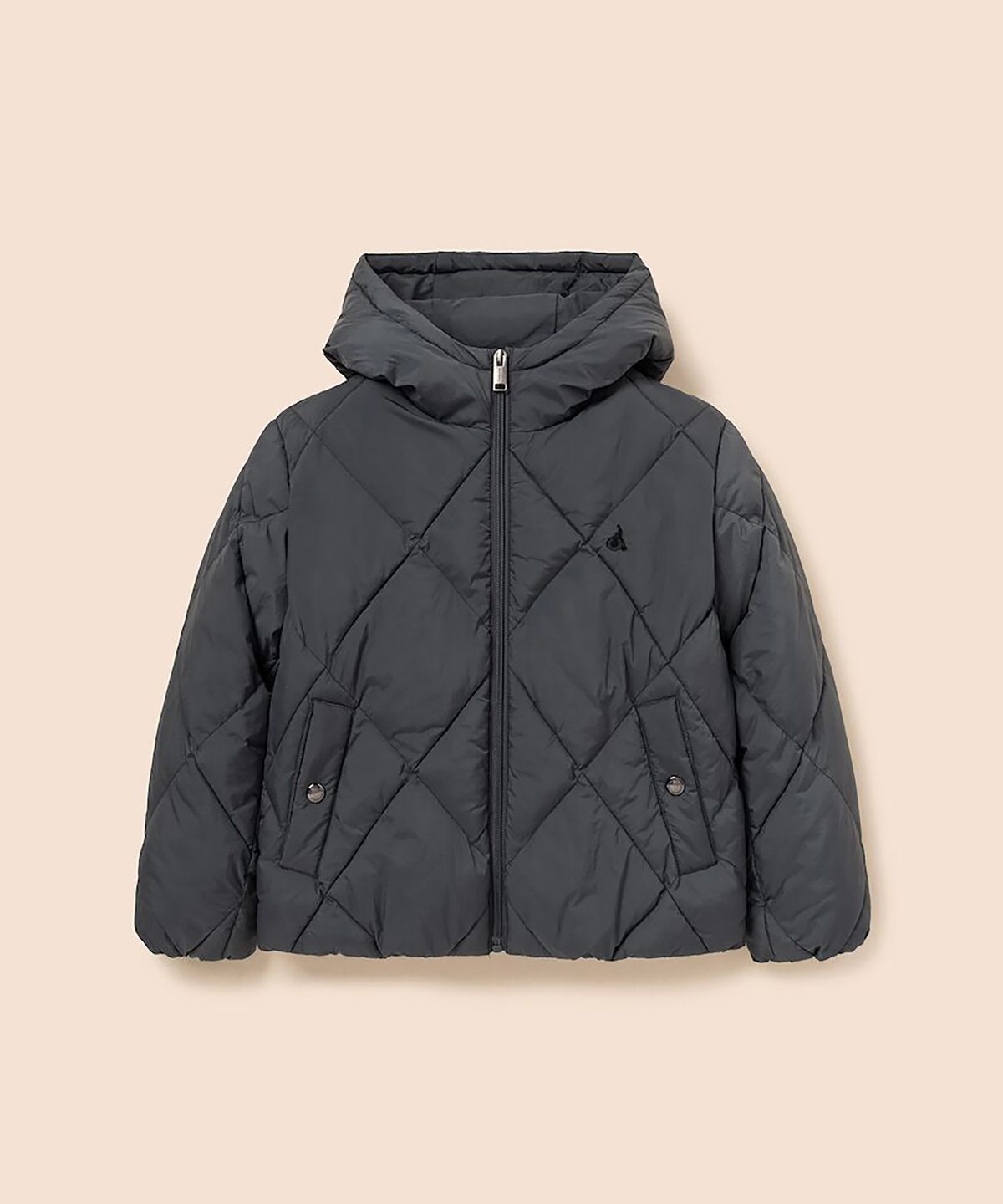 빈폴 키즈(BEANPOLE KIDS) 후드 퀼팅 볼패딩  애쉬 (BI6938U144)