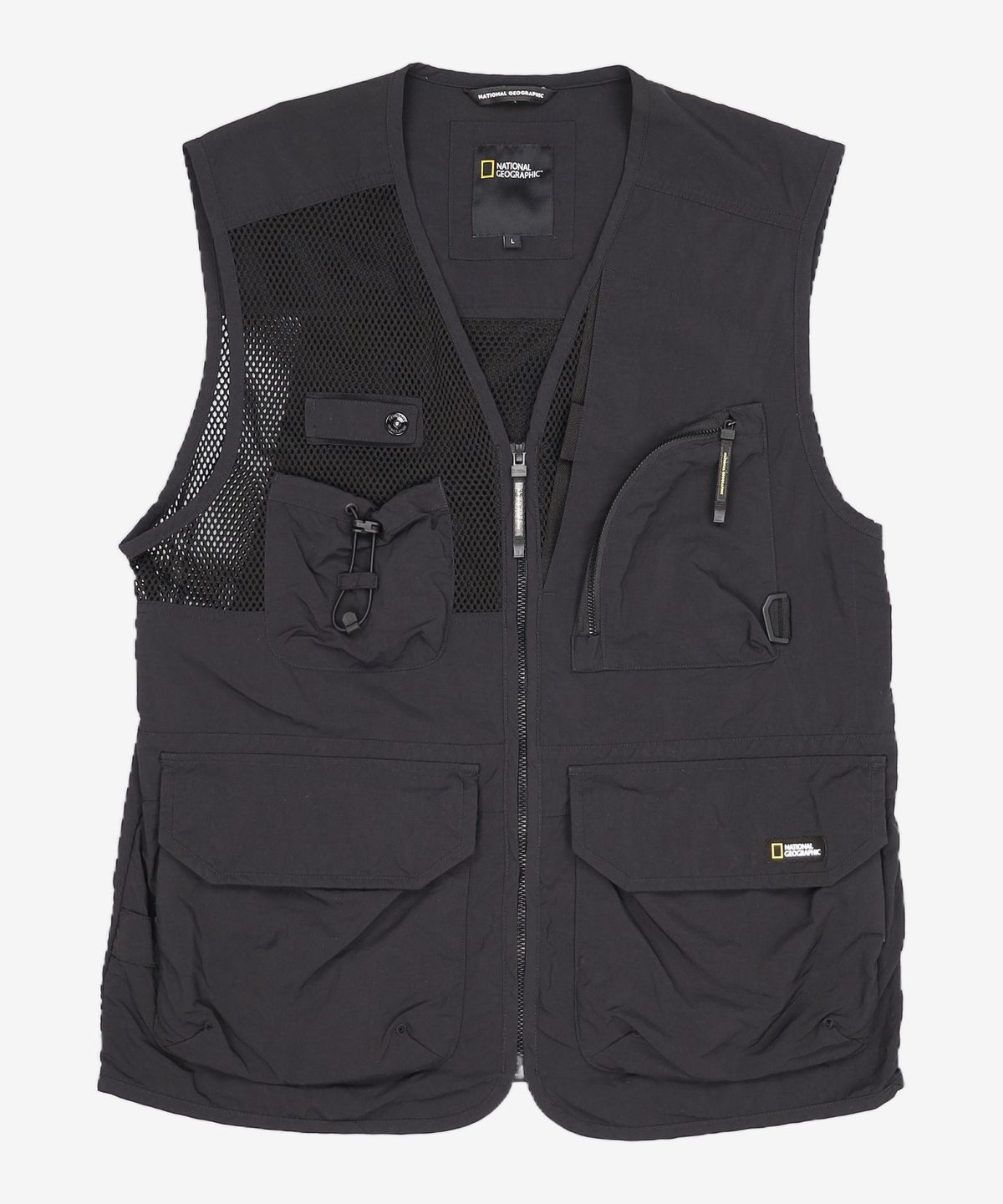 내셔널지오그래픽(NATIONALGEOGRAPHIC) N232MVT020 메쉬 V넥 베스트 CARBON 100