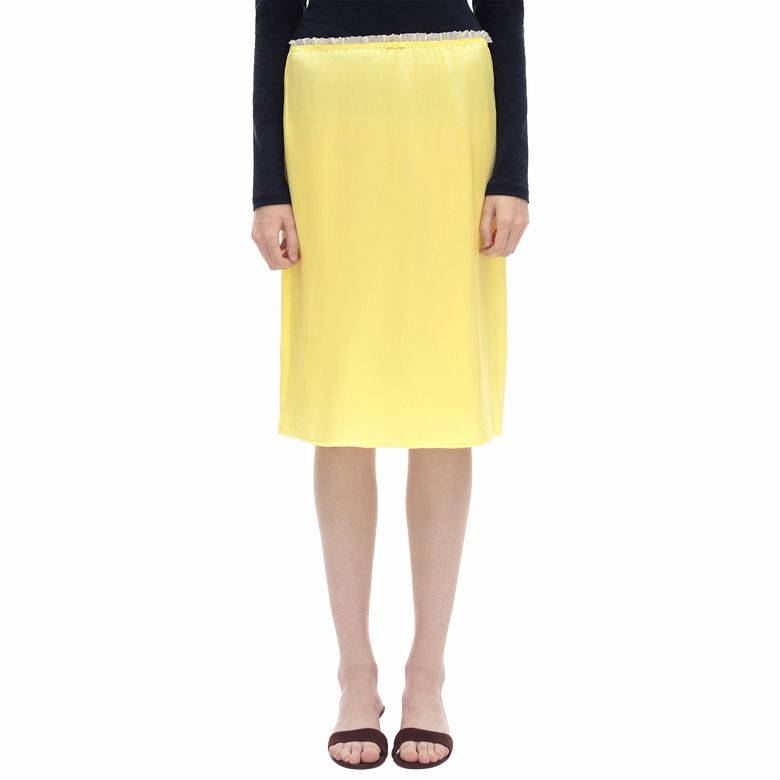 love silk midiskirt_Lemon Sorbet