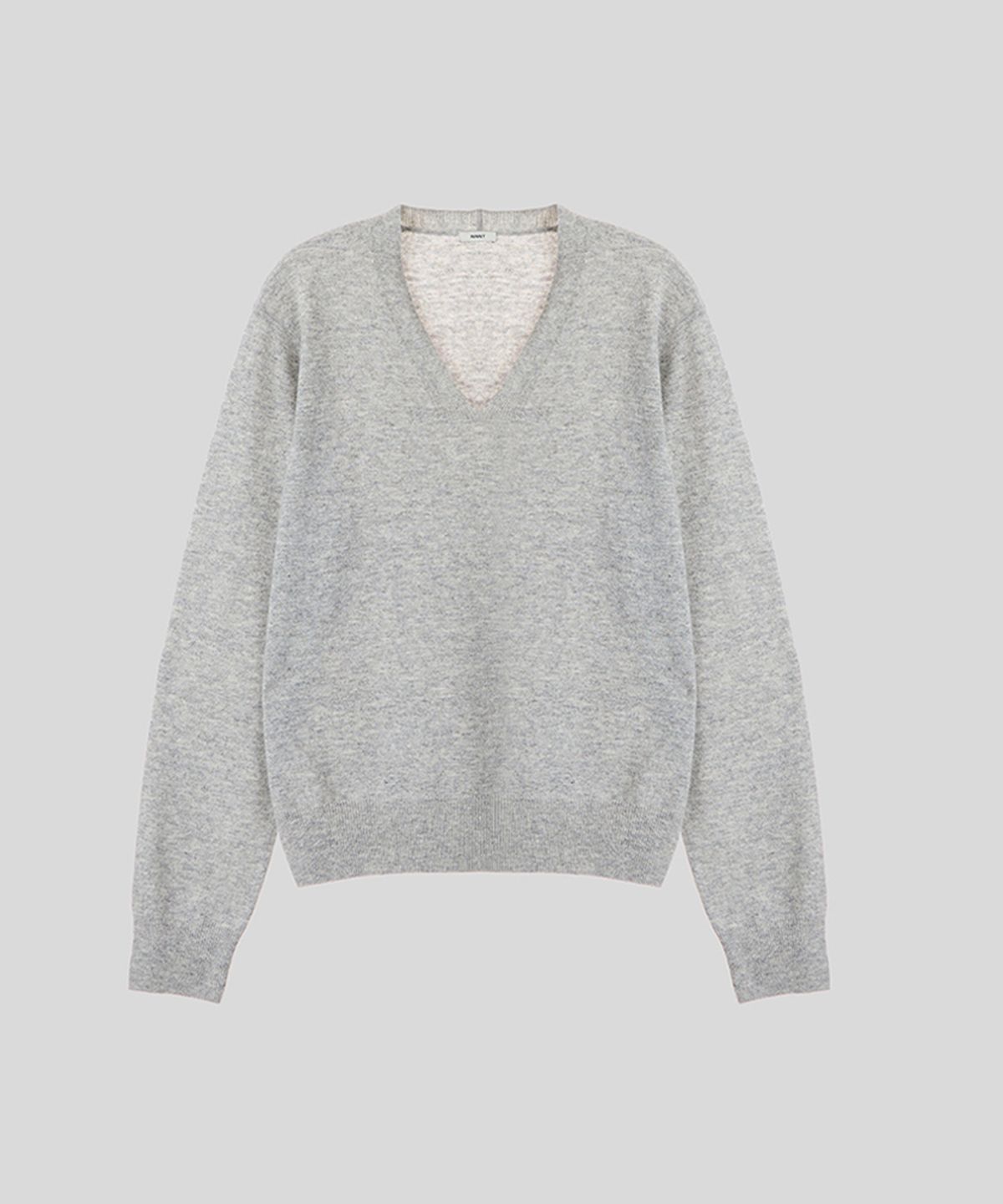 닌닛(NINNIT) Cashmere wool blended v-neck knit (GREY)