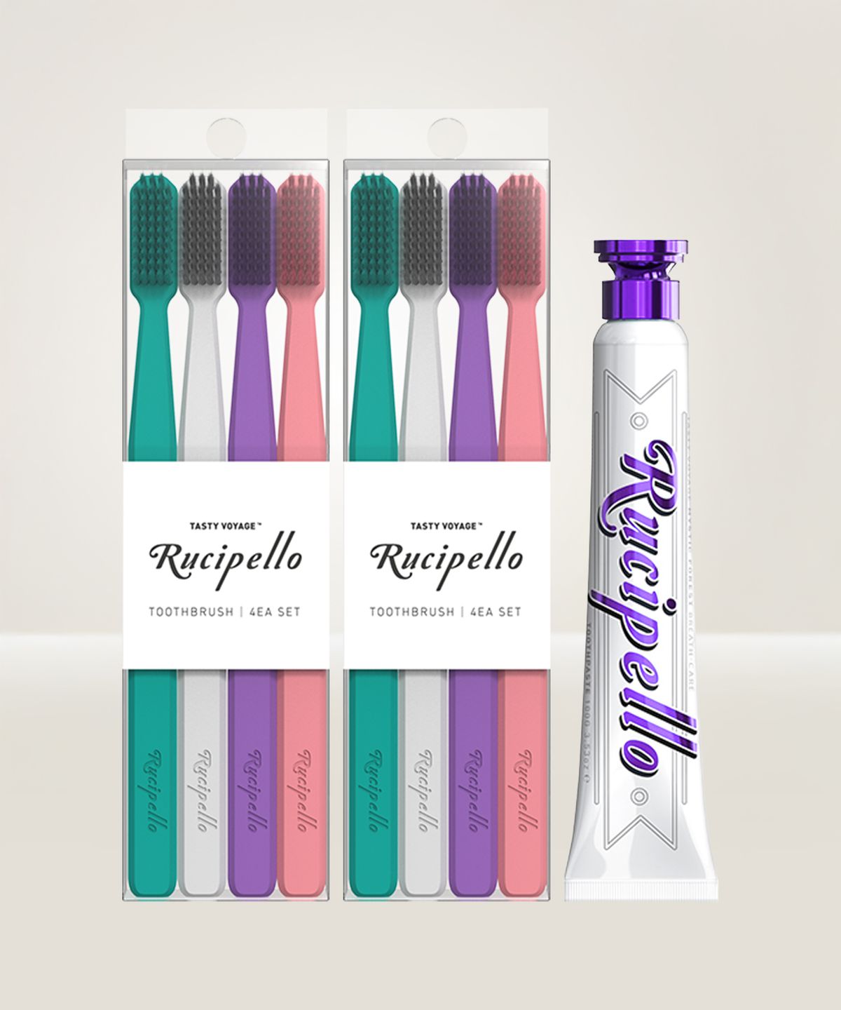 루치펠로(RUCIPELLO) 트로피칼오션 데일리 구강케어 세트(칫솔8개입+트로피칼오션치약1개)