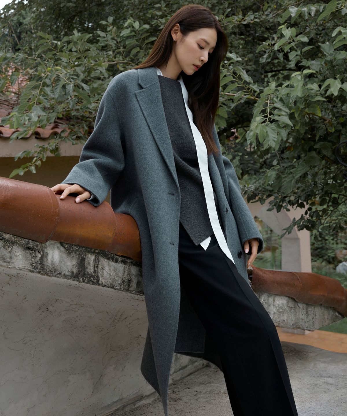 지이크 서촌 하우스(SIEG SEOCHON HAUS) [Women] Cashmere-Blended Handmade Coat (PPHAX7404)