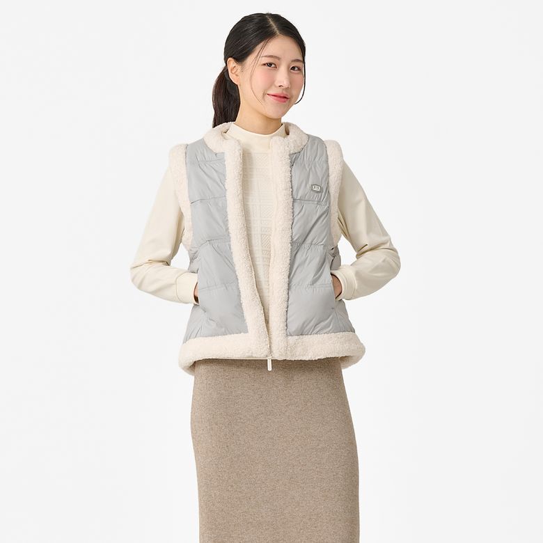 여성 보아FUR 패딩 베스트