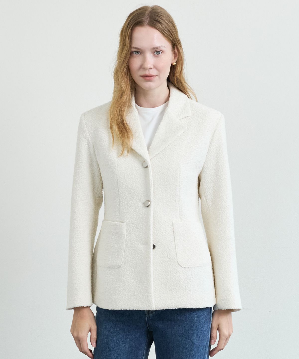 누토프(NUTOFFE) Poin Tweed Jacket_Ivory