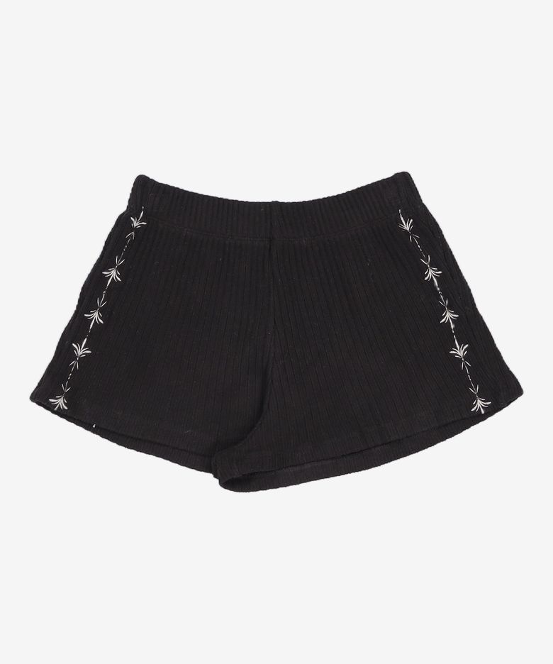 C RIBBED SHORTS S
