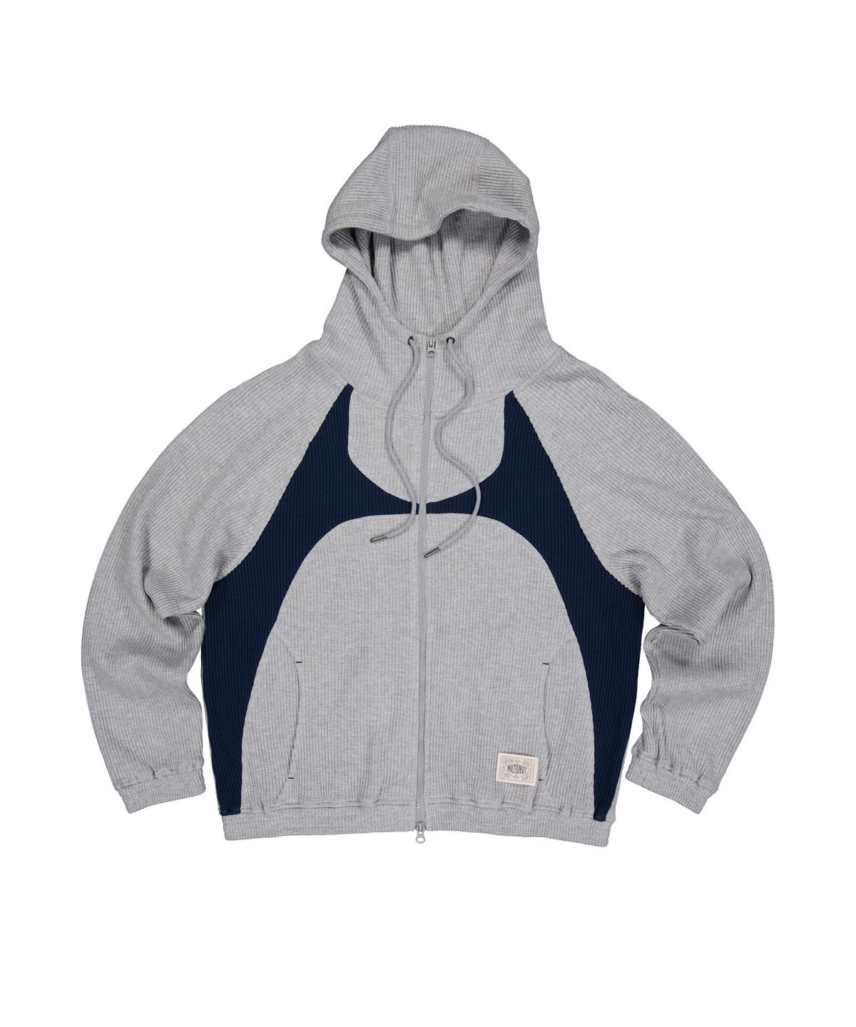몰트선셋(MOLTSUNSET) Thermal Wave Panel Zip-Up - Melange Gray