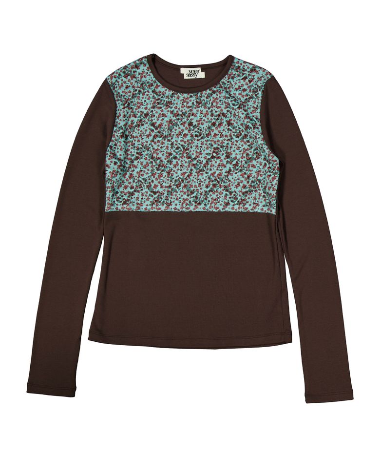 Flora Half Long Tee (MINT CHOCO)