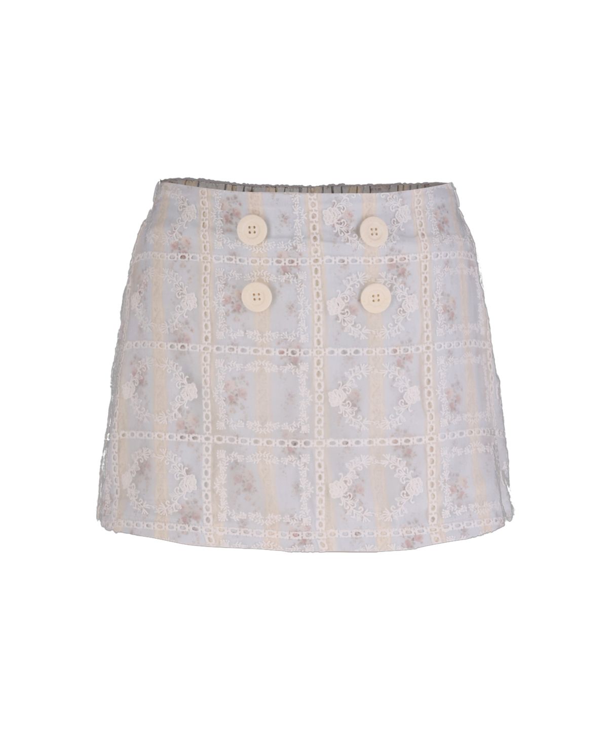 혼쿄(HONKYO) Button Layered Lacey Skort