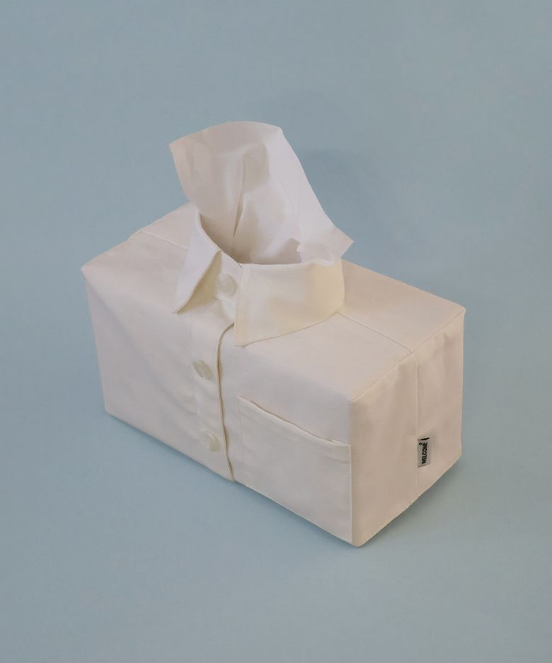 Poket Shirt Tissue Case (White)