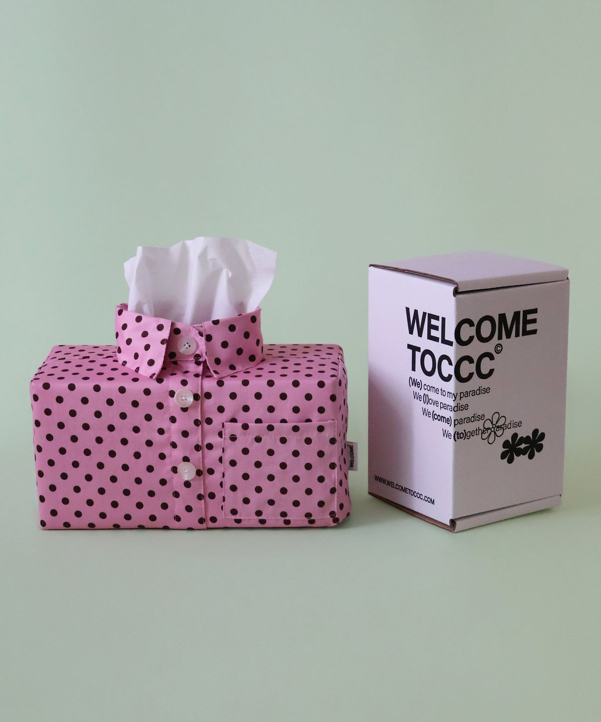 웰컴투씨씨씨(WELCOME TO CCC) Poket Shirt Tissue Case (Pink Dot)