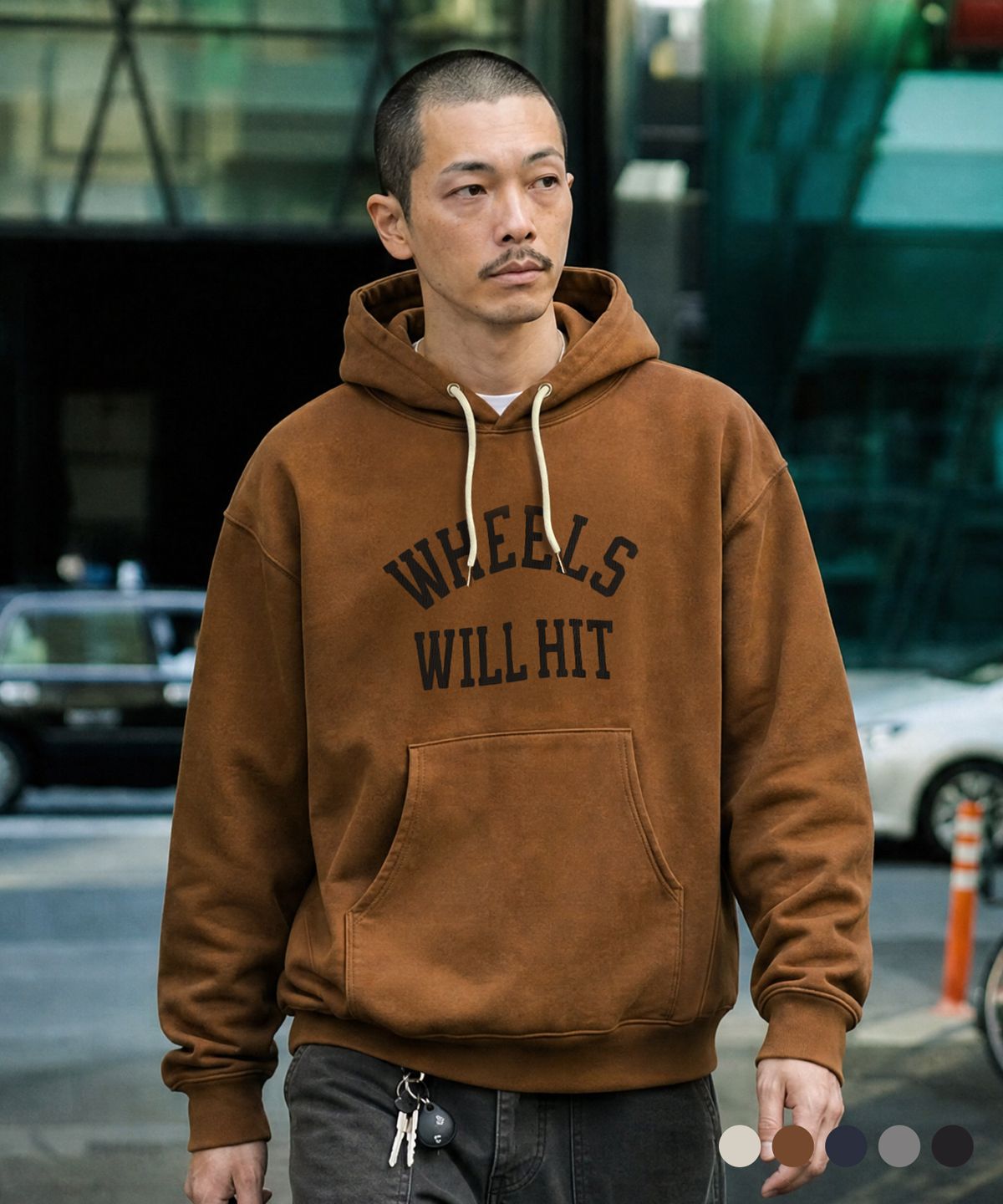 퍼스텝(PERSTEP) 힛 더 로드 헤비웨이트 후드 브라운 SMHD4787