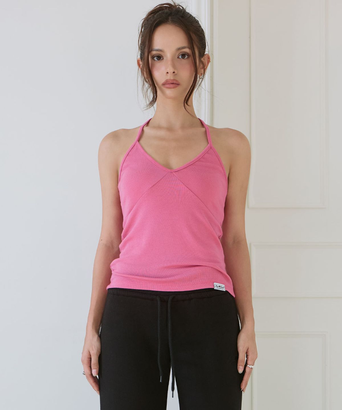 로제프란츠(ROSEFRANTZ) Halter Neck Layered Tank Top [Pink]