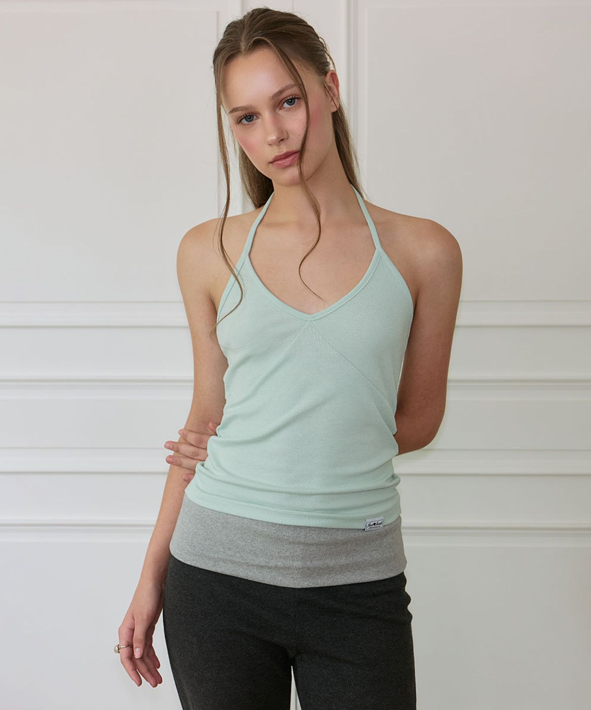 로제프란츠(ROSEFRANTZ) Halter Neck Layered Tank Top [Mint]