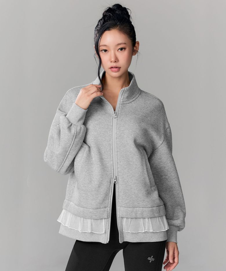 웜 소프트 프릴 하이넥 집업 XFL3JL1121