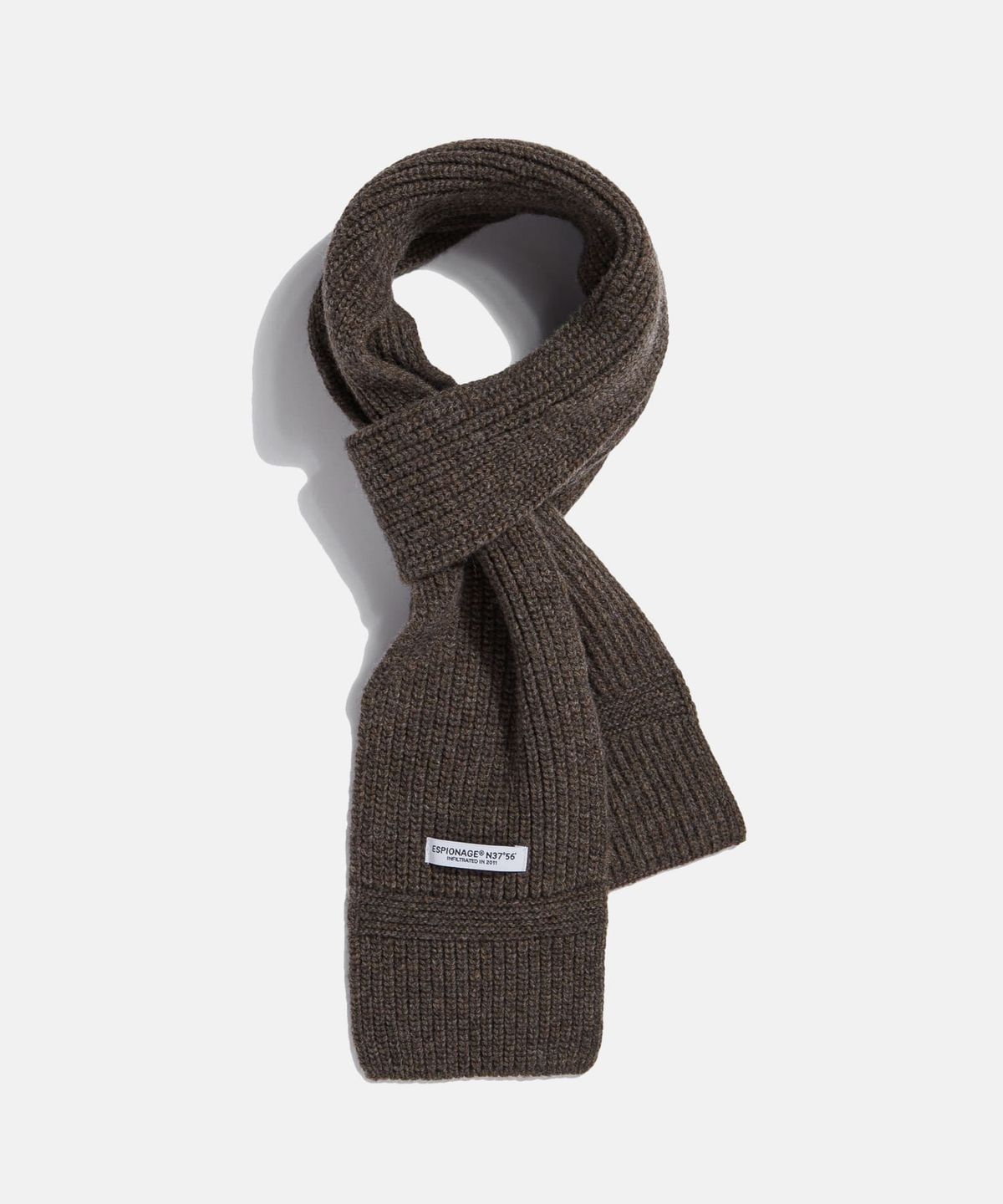 에스피오나지(ESPIONAGE) Miller Wool Blend Knit Muffler Mocha