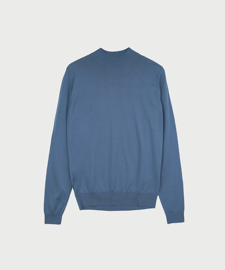 HARCOURT Extra Fine Merino Wool Standard Fit Mock Neck Pullover Heritage-3, 9 Colors