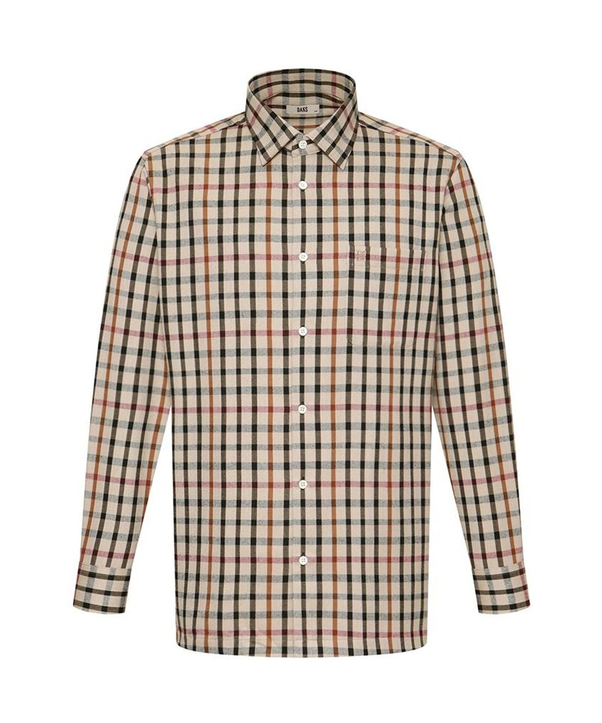 닥스셔츠(DAKS SHIRTS) 노케어 폴리혼방 미듐체크셔츠 레귤러핏 베이지_DMW1SHCL140I1