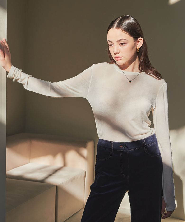 Wool Tencel Basic T shirts