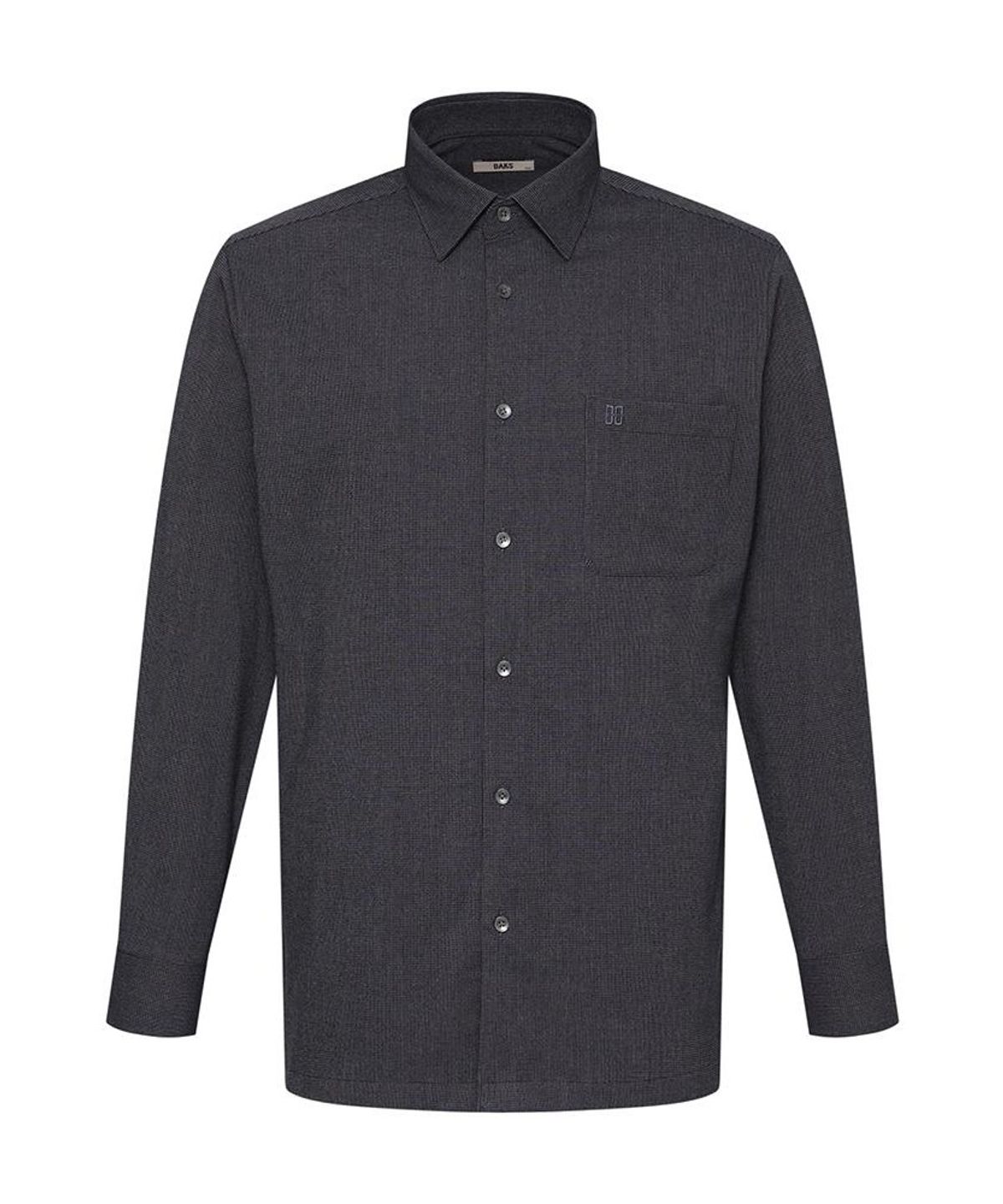 닥스셔츠(DAKS SHIRTS) 노케어 폴리혼방 스몰체크셔츠 레귤러핏 네이비_DMW1SHCL123N1