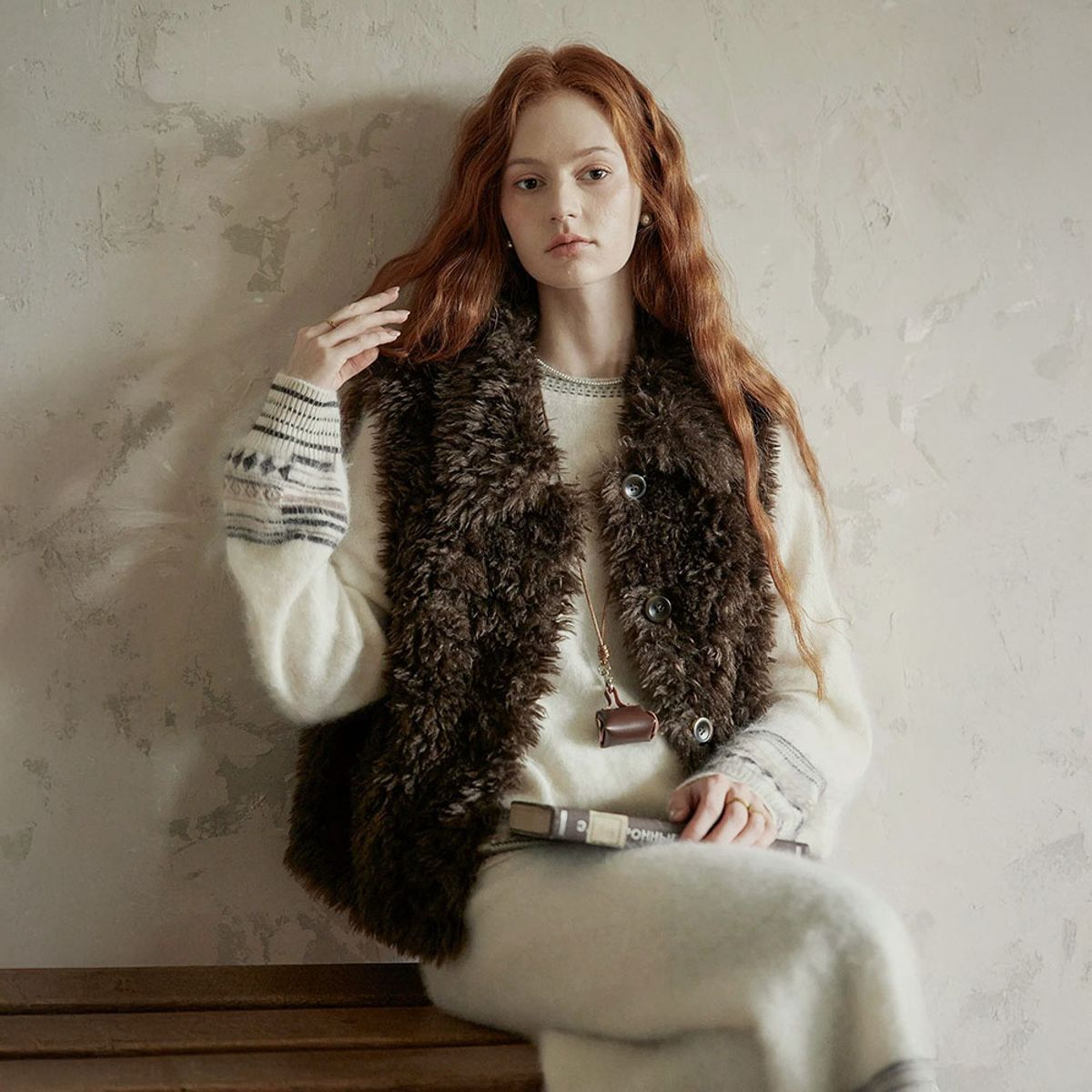 프라우드 마리(PROUD MARY) PM_Refined plush vest_2color