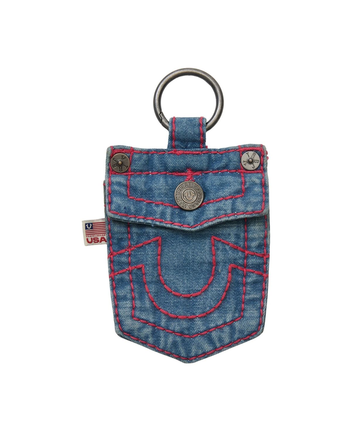 트루릴리젼(TRUERELIGION) Big T Denim Pocket Keyring - PINK