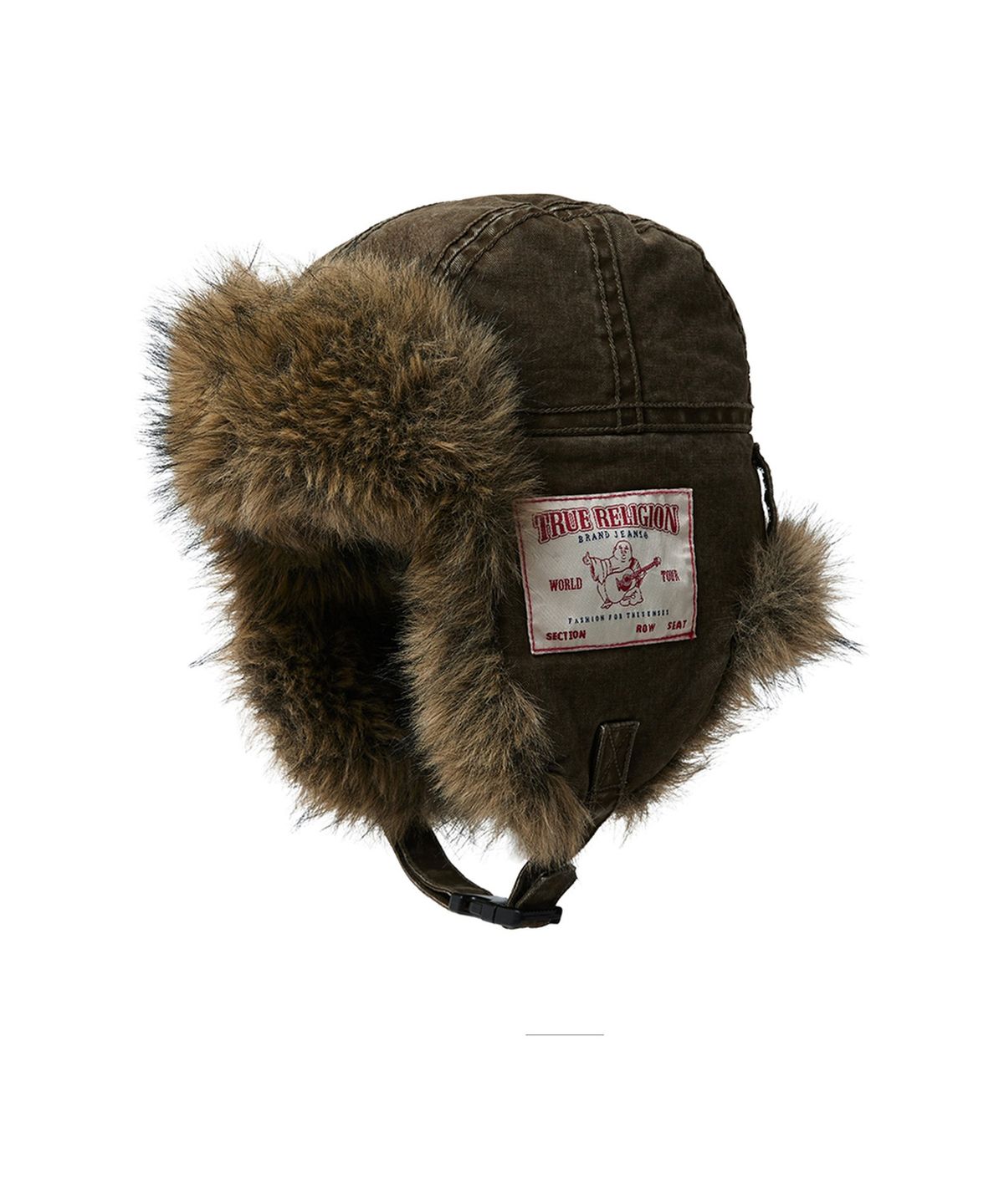 트루릴리젼(TRUERELIGION) Washed Twill Pocket Trooper Hat - WASHED BROWN