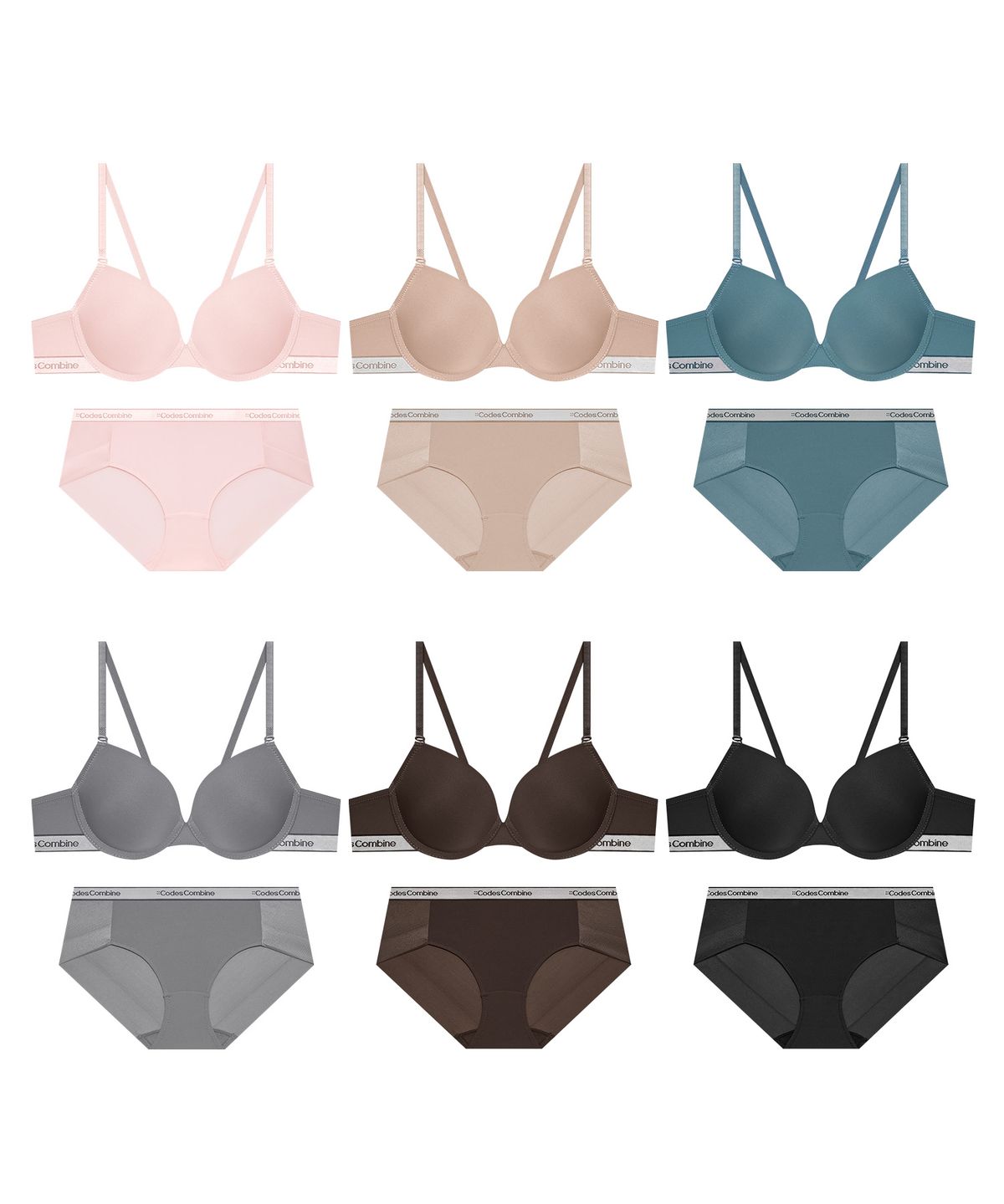 코데즈컴바인 이너웨어(CODES COMBINE INNERWEAR) 무드업 와이어 브라 햄팬티 세트