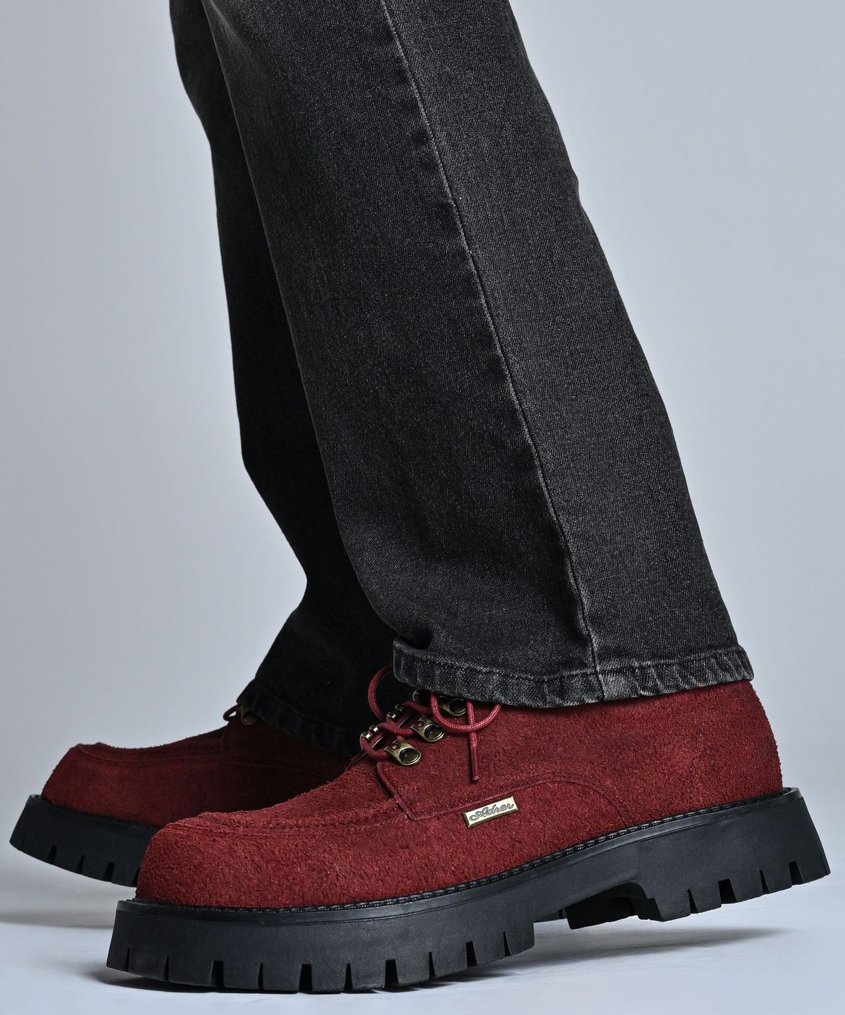 아들러(ADRER) High Sole Brushed Lace-Up Shoes