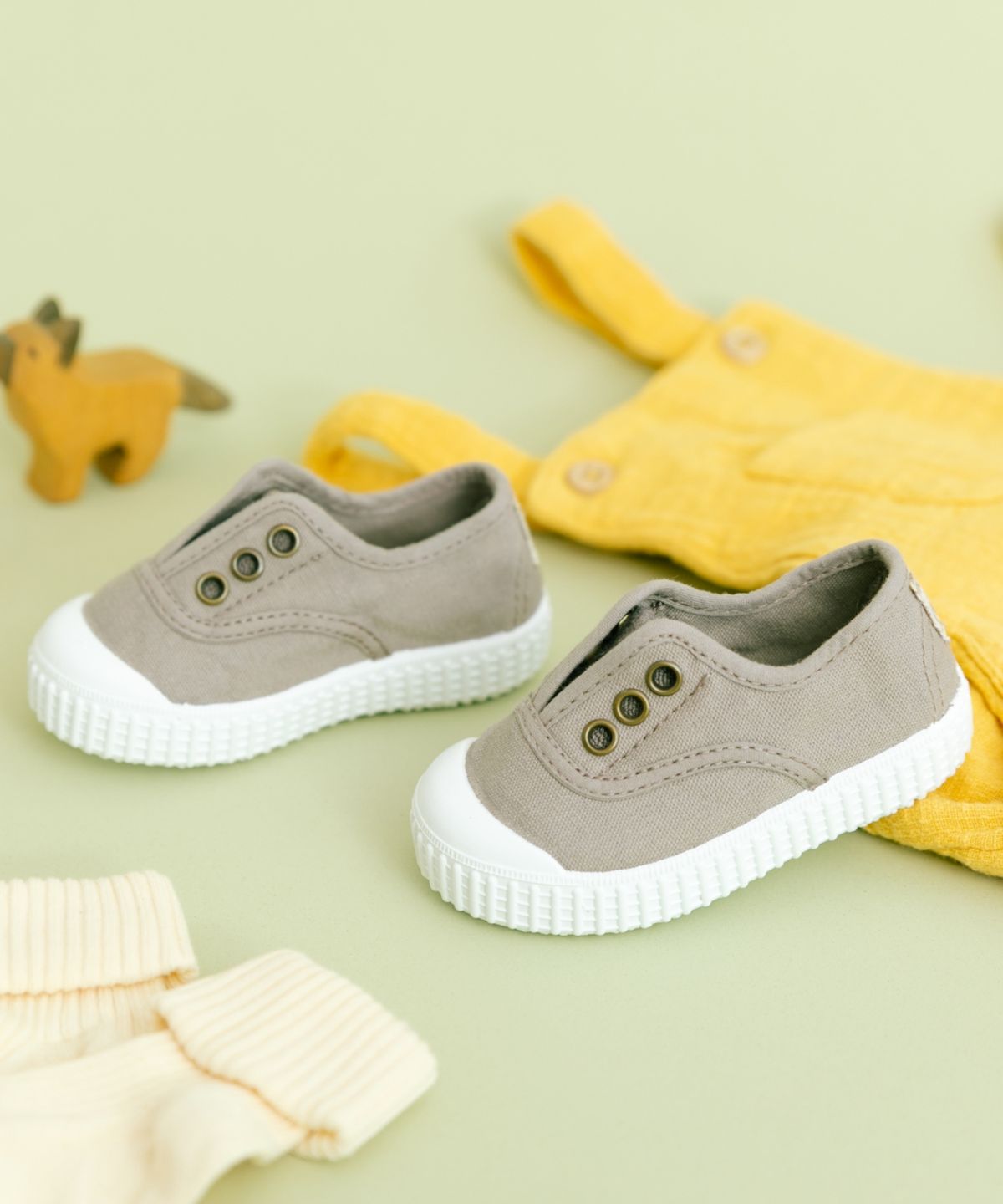 빅토리아슈즈 키즈(VICTORIA SHOES KIDS) 아동 잉글레사 코튼 라바다 스니커즈 (106627-GRIS)