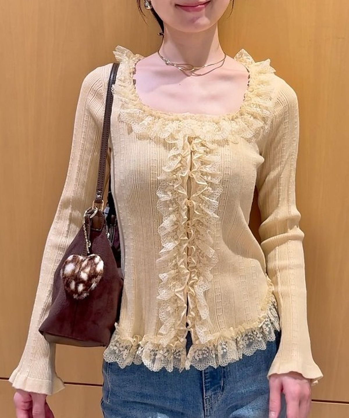 스나이델(SNIDEL) Frill Knit Pullover