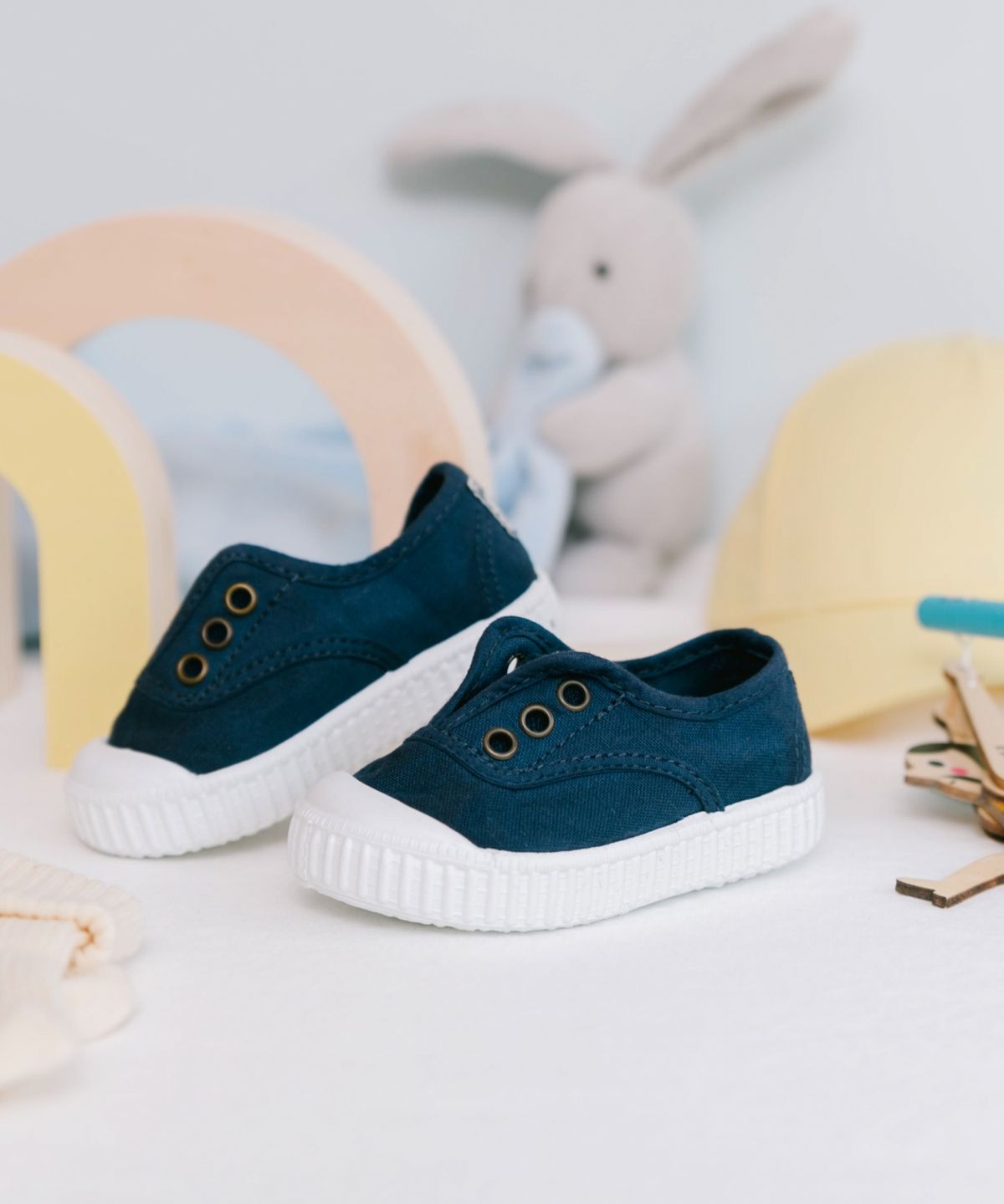 빅토리아슈즈 키즈(VICTORIA SHOES KIDS) 아동 잉글레사 코튼 라바다 스니커즈 (106627-MARINO)
