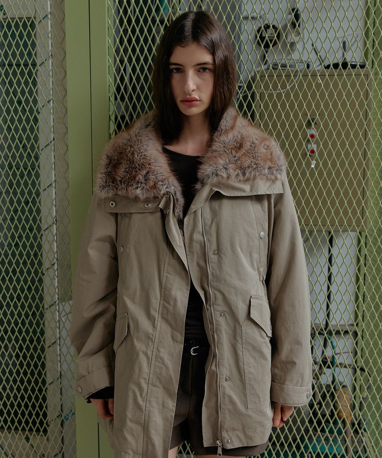 Shearling Fur Lined Field Jacket_2 Color
