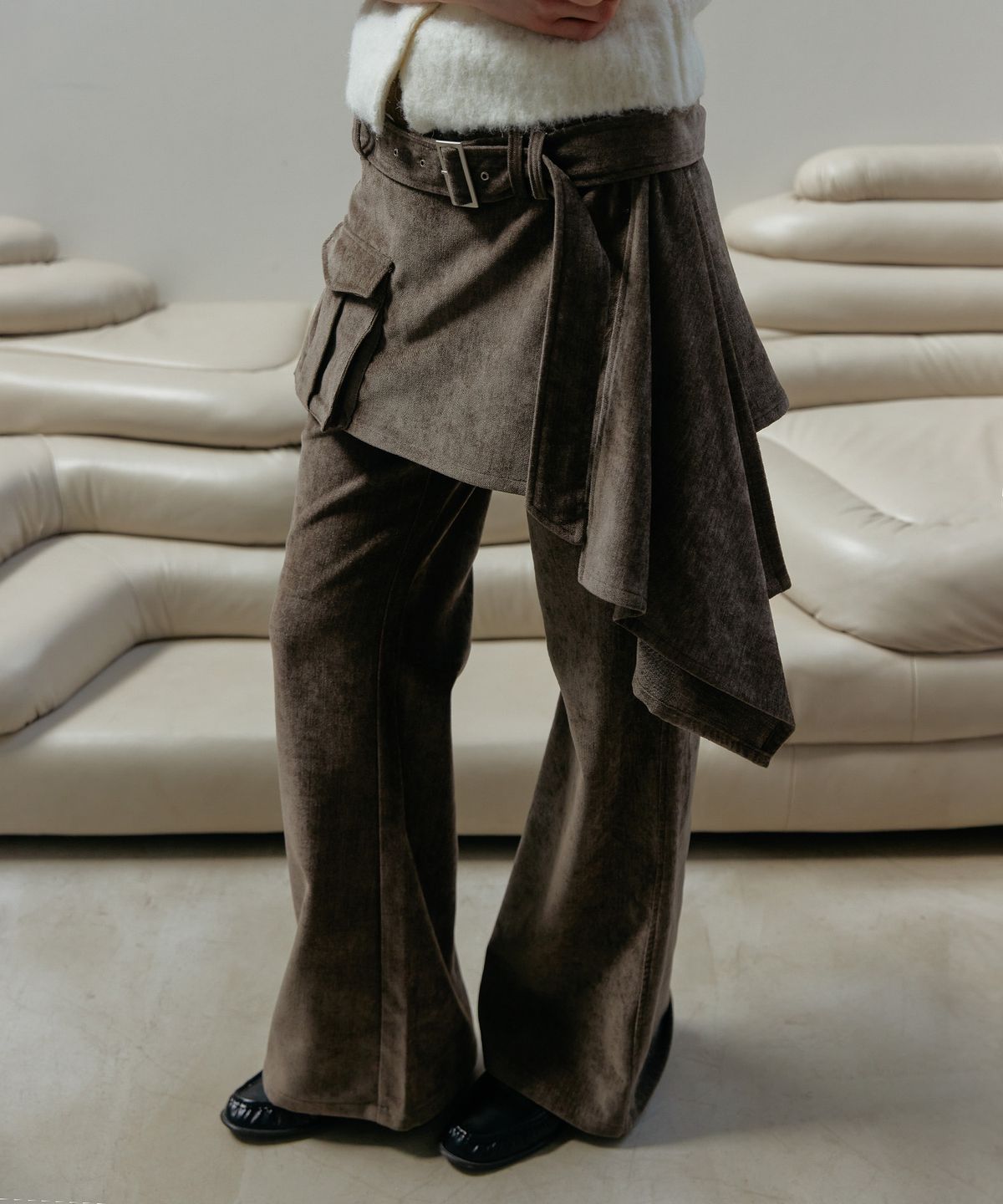 스르비(SELEVER) Marlow Utility Wrap Skirt_2 Color