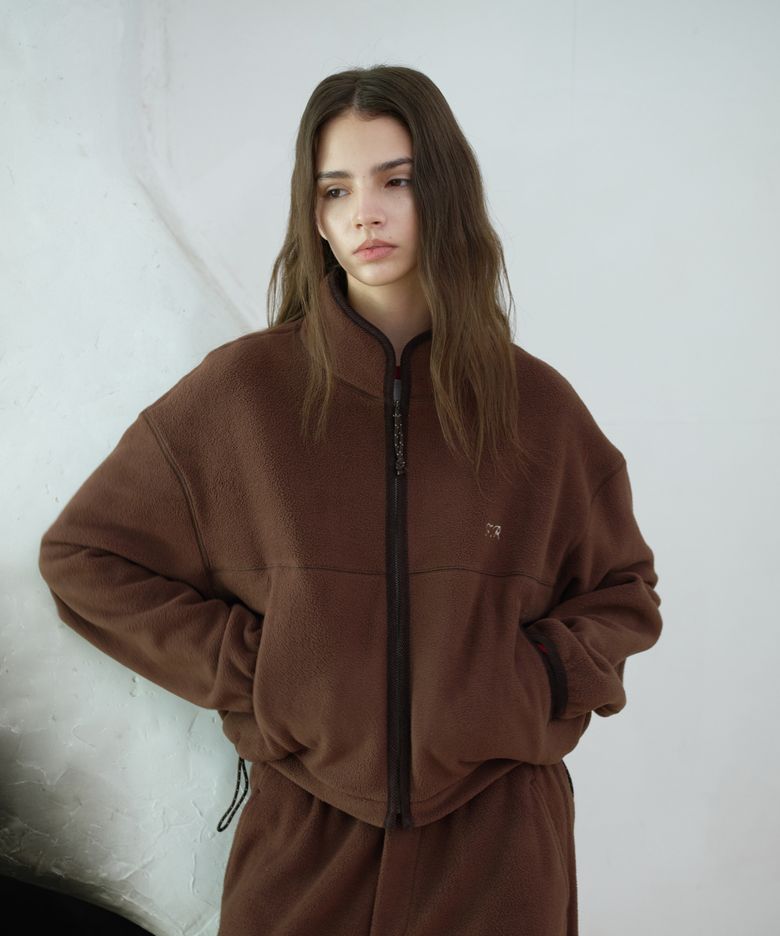 Soft Fleece Jacket Brown_F263JP13