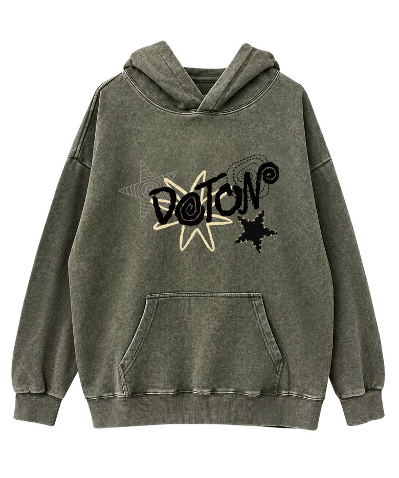 DOODLE STAR ACID HOODIE (Khaki)