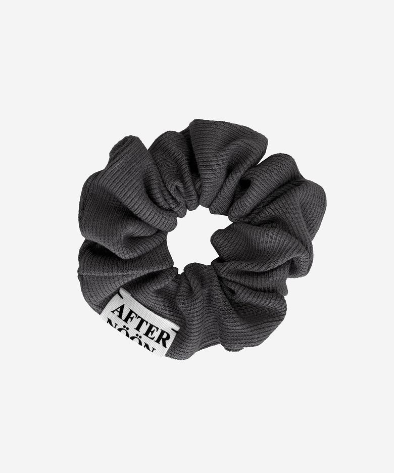Cotton knit Scrunchie (Anthracite)