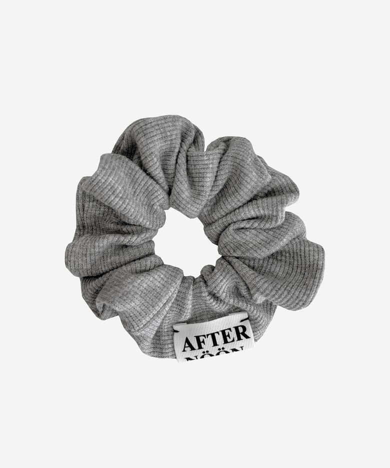 Cotton knit Scrunchie (Light Gray)
