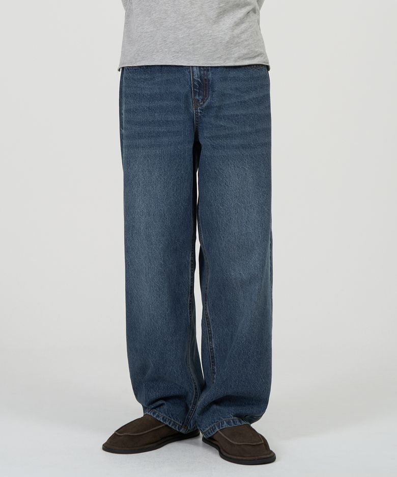 모어 와이드 데님 팬츠 (WASHED INDIGO)
