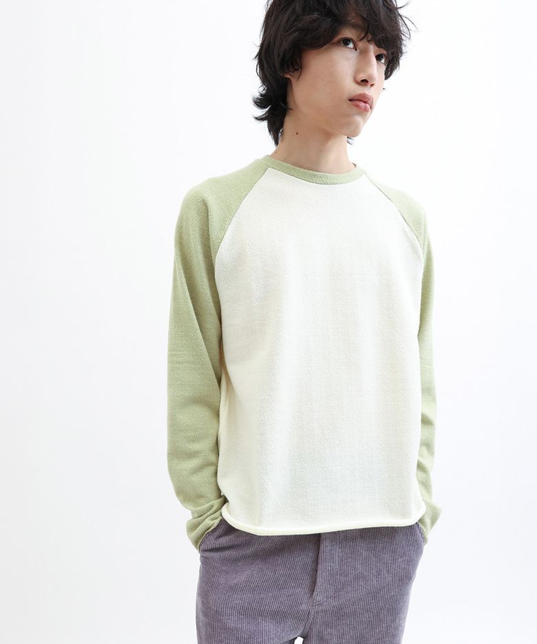 HEATHER RAGLAN KNIT - AVOCADO
