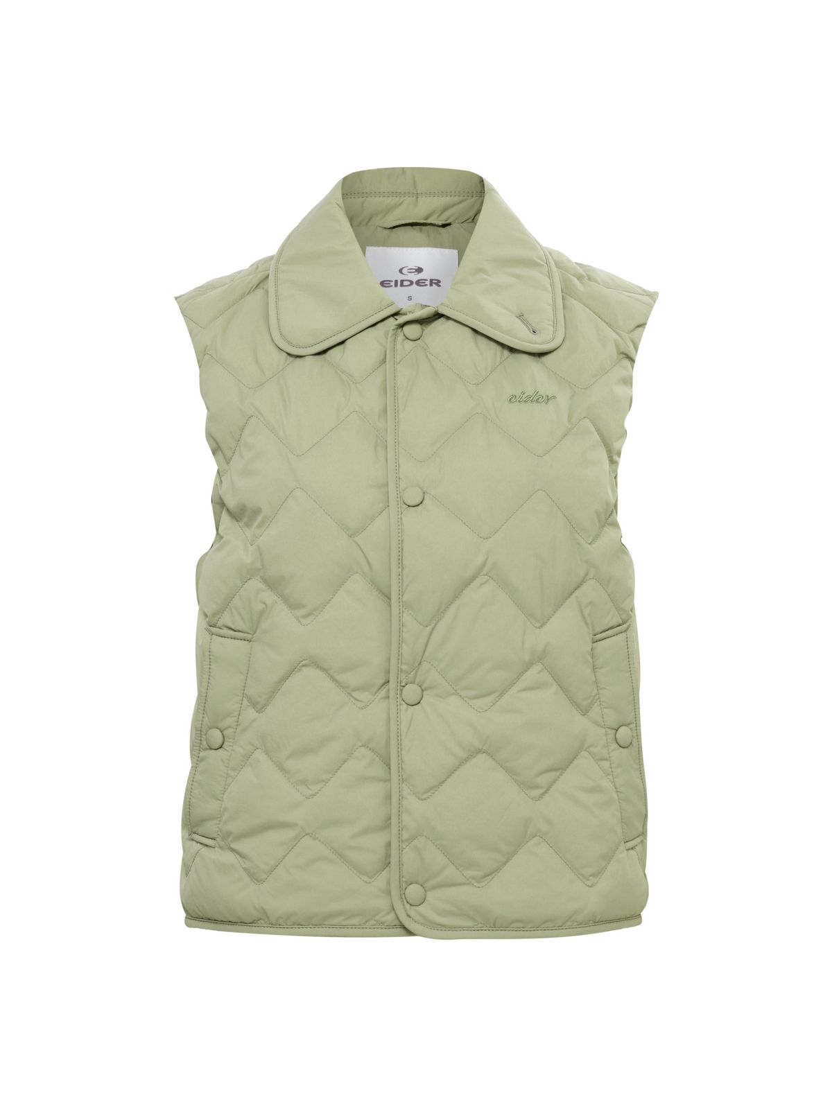 아이더(EIDER) THERMOLOCK (써모락) 여성 슬림 블렌드 패딩 베스트_Light Khaki_DWU26642K6
