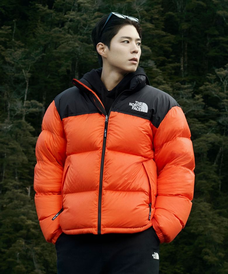 NJ1DS75F 남성 1996 레트로 눕시 다운 자켓 ORANGE