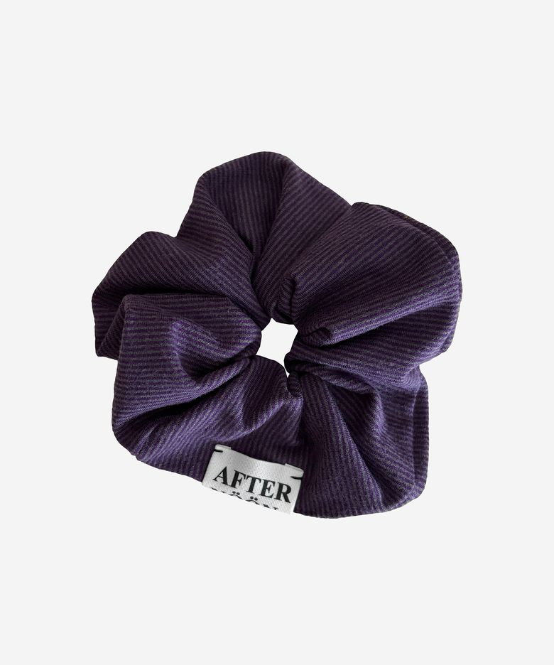 Striped Scrunchie (Medium Purple)