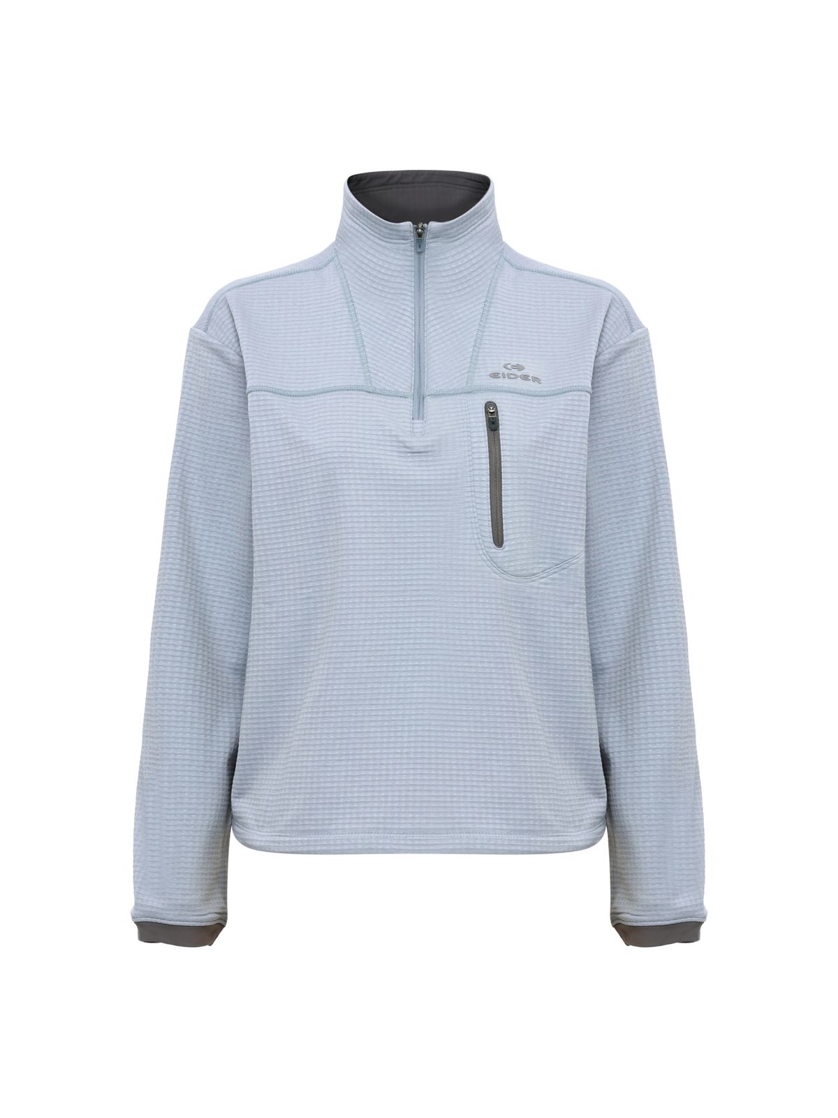 아이더(EIDER) AERO WAVE (에어로 웨이브) 여성 짚업 티셔츠_Grayish BLUE_DWW26206GB