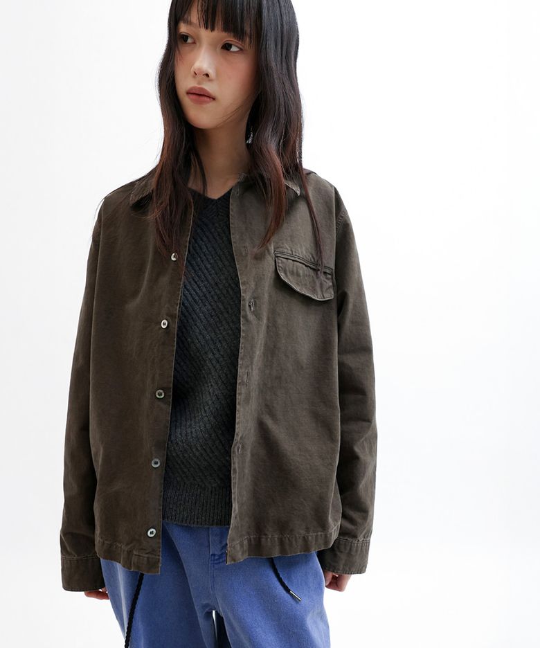 PANSY VINTAGE SHACKET - BROWN