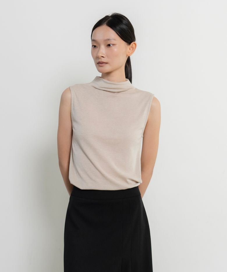 Soft Tencel-Wool Inner Sleeveless ver, oatmeal