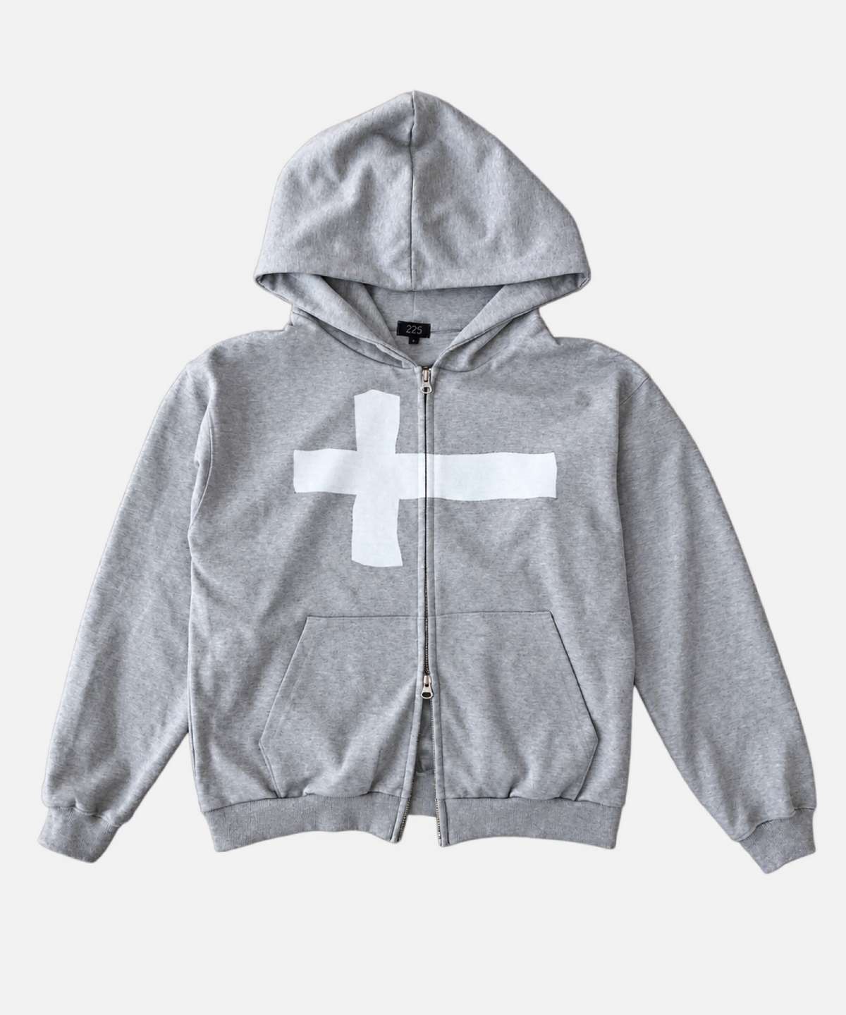 225(225) 225 Cross 2way hoodie zip-up (grey)