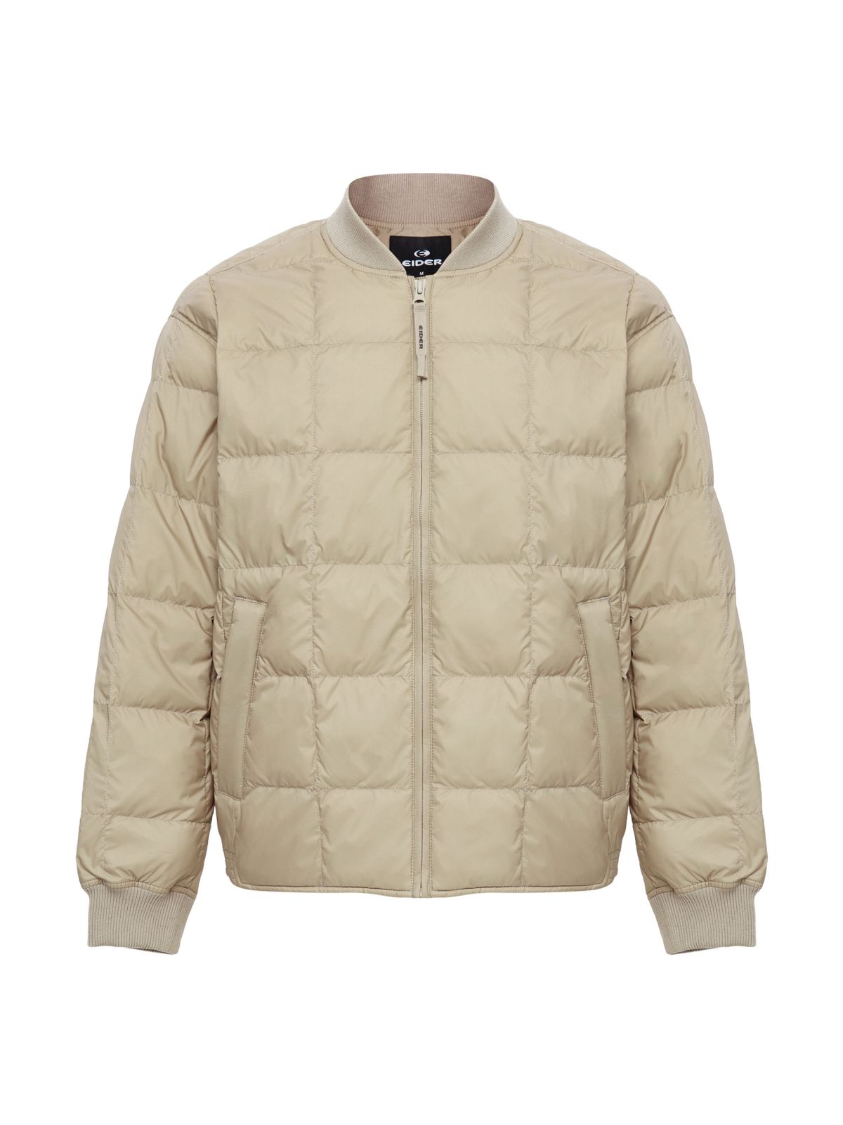 아이더(EIDER) THERMOLOCK (써모락) 남성 경량 블렌드 패딩 바시티 자켓_Light Beige_DMU26545E1