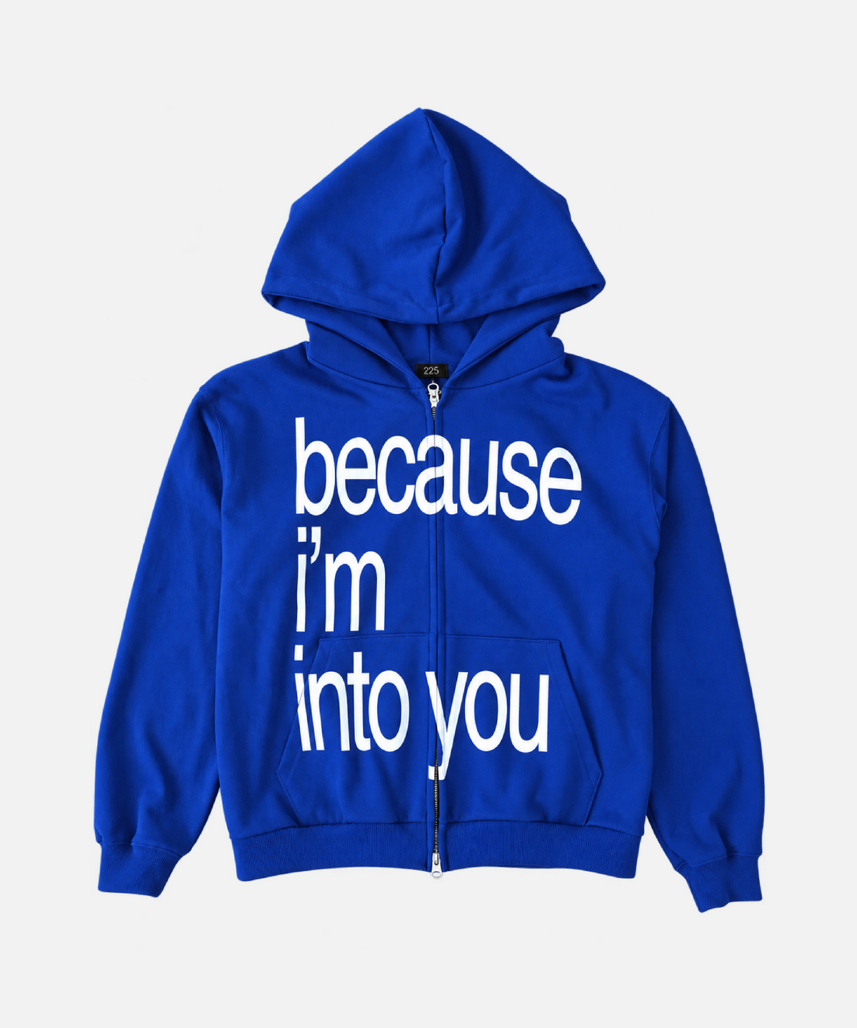 225(225) 225 into you 2way hoodie zip-up (blue)