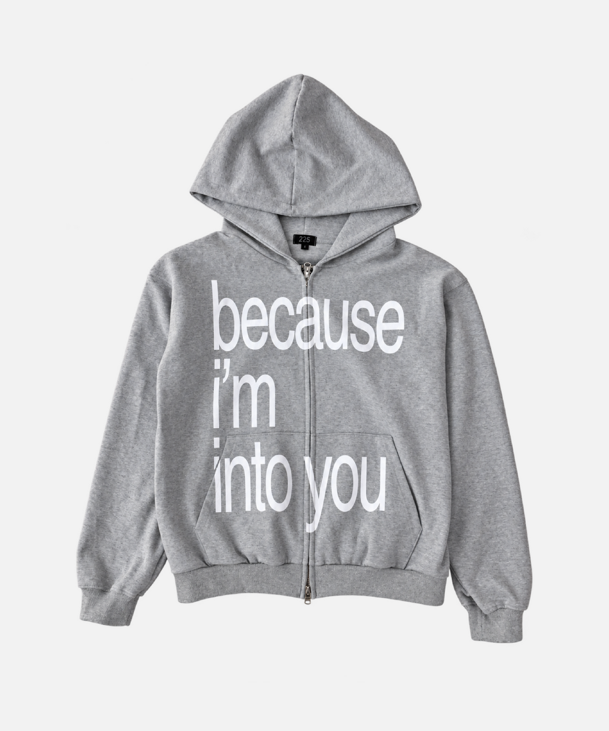 225(225) 225 into you 2way hoodie zip-up (grey)